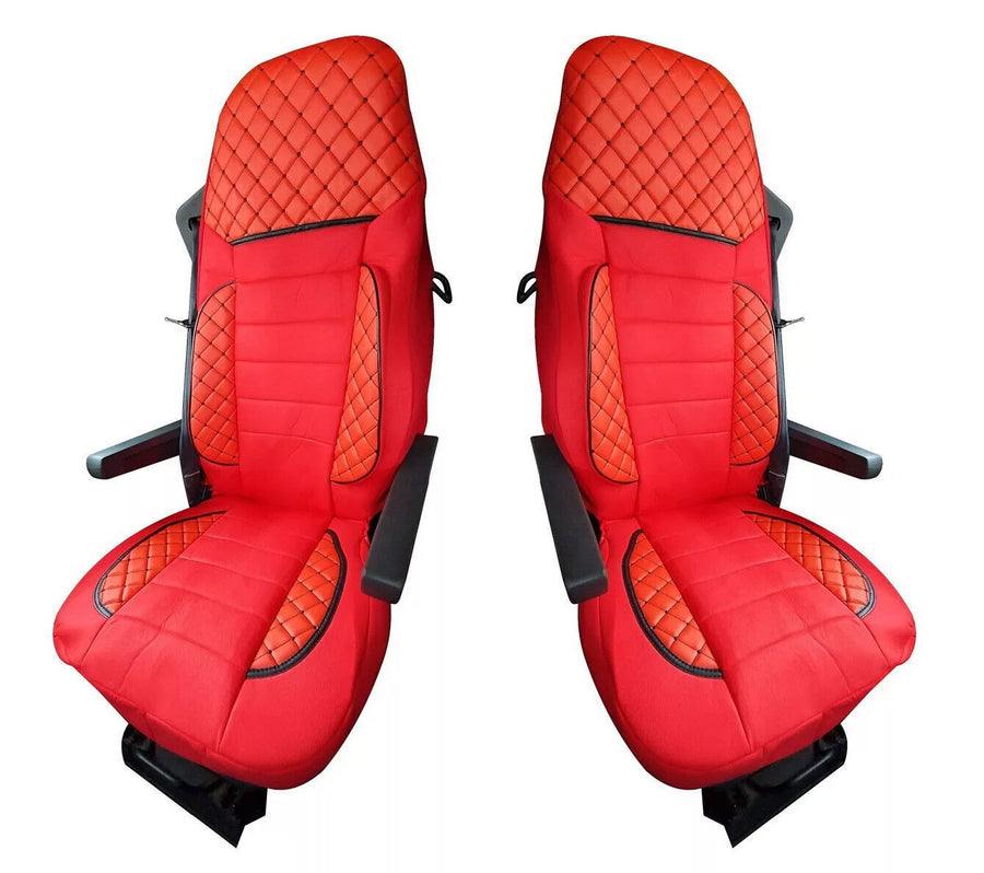 Калъфи за седалки за MAN TGX, EURO 5, 2007-2014, ЧЕРВЕНИ