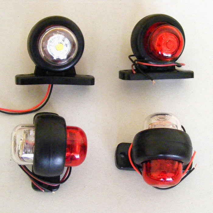 LED рогче бяло/червено - 24V