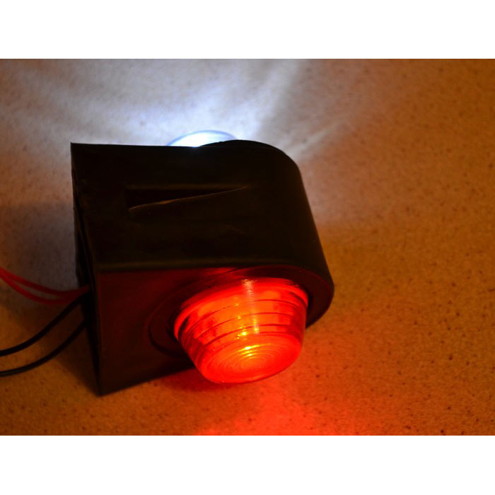 Малък LED токос, бяло/червено - 24V