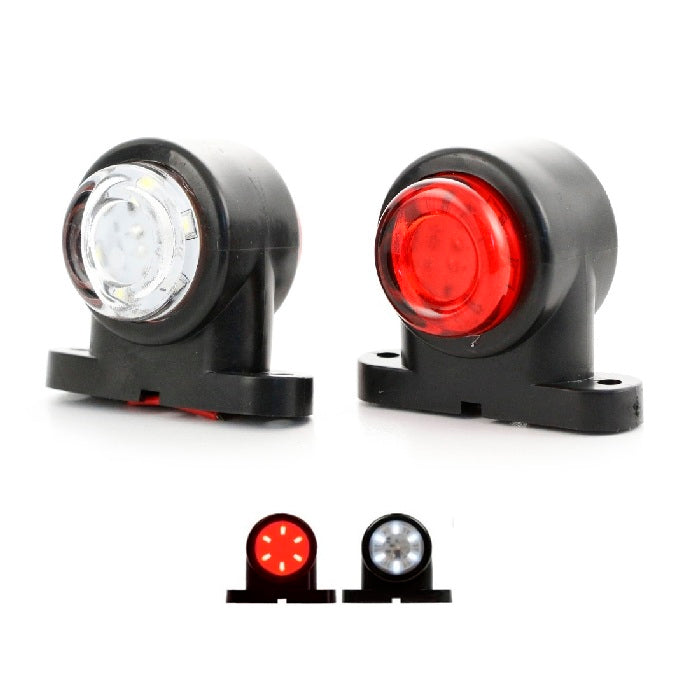 LED мини габарит червено/бяло 12/24V – за камион, ремарке и бус
