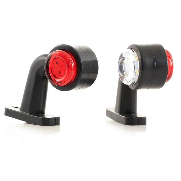 LED мини крива конзола за габарит червено/бяло 12/24V – комплект 2 бр.