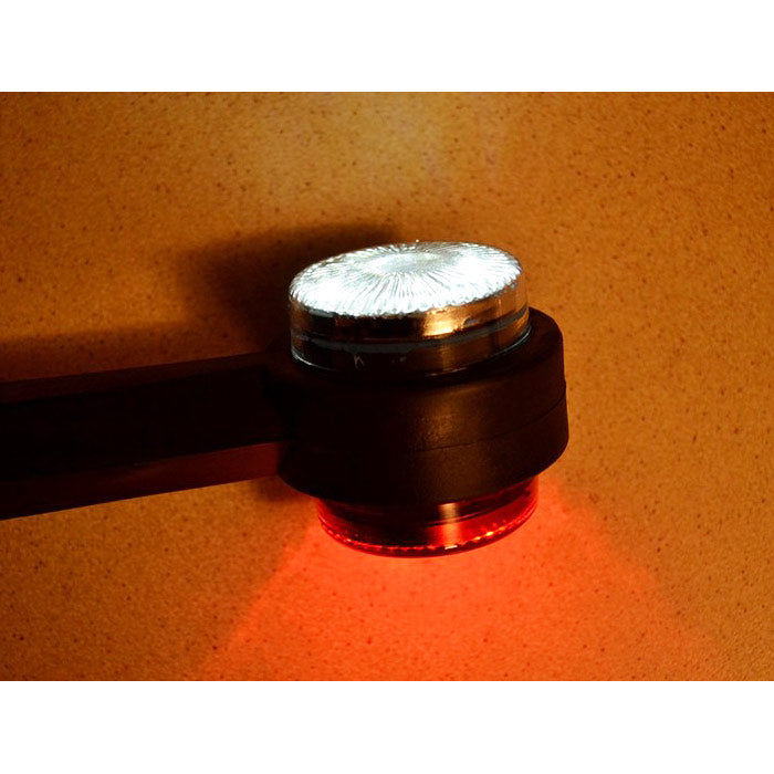 LED конзола за габаритна лампа – косо монтиране, 4 диода, червено/бяло
