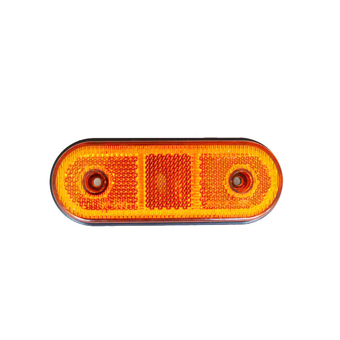 LED габаритна лампа овал 20 LED жълта 24V без подложка