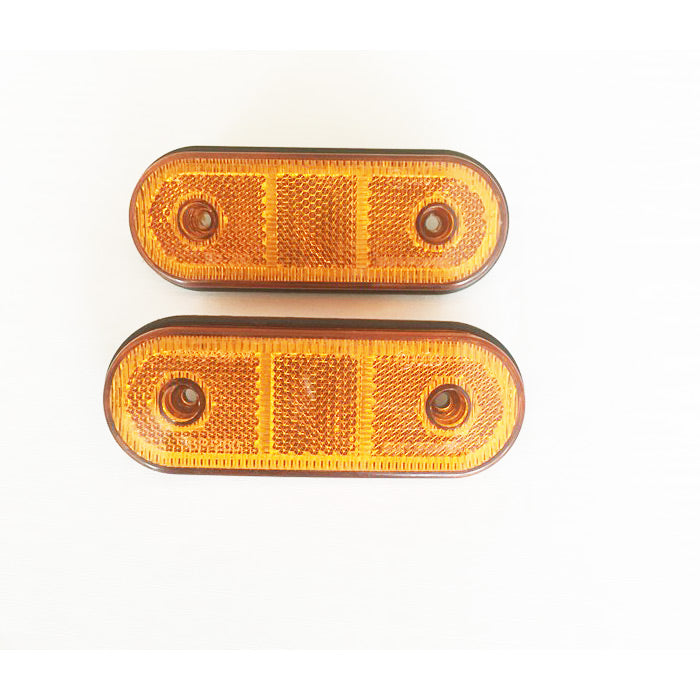 LED габаритна лампа овал 20 LED жълта 24V без подложка