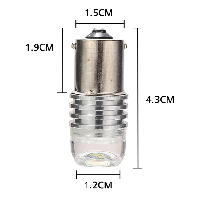 Комплект от 2 броя LED Лед Диодни Блиц Мигащи Крушки За Габарит P21W 1156 BA15S 12V с 9 Леда Бяла Светлина