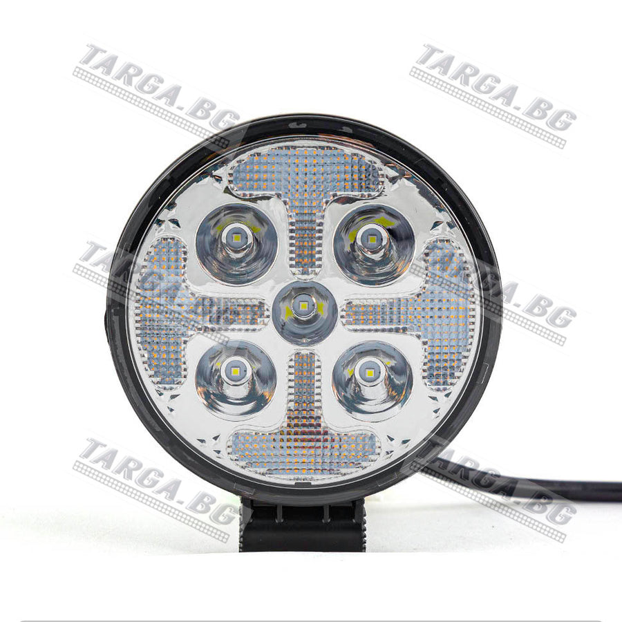 LED халоген + мигач, кръгъл - Комбо