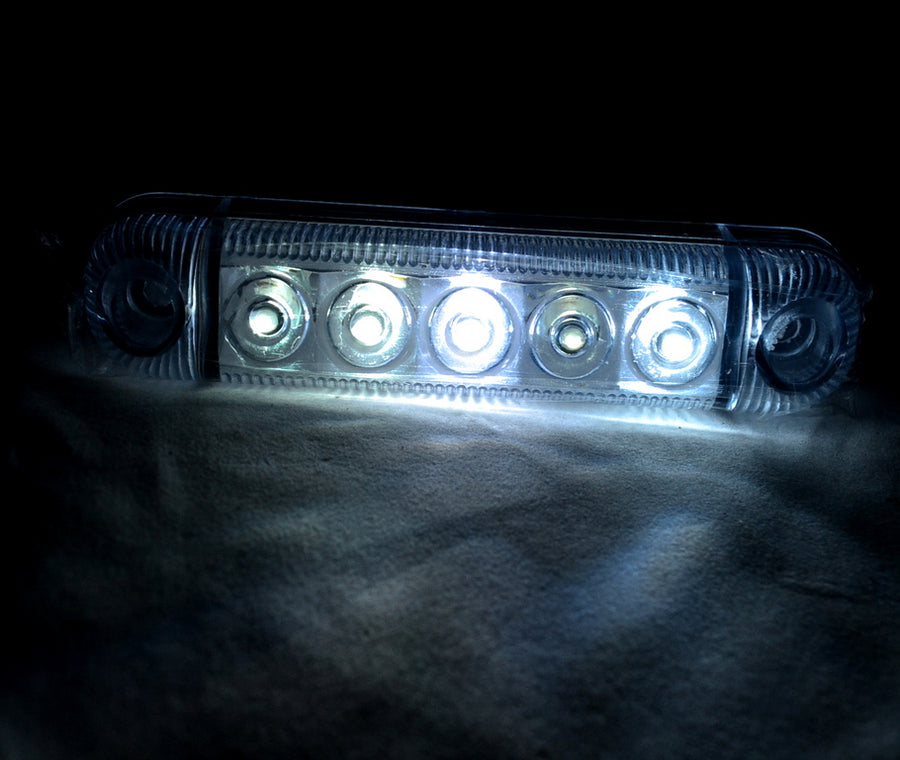 Овален LED габарит, бяла светлина - 24V