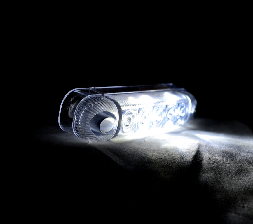 Овален LED габарит, бяла светлина - 24V