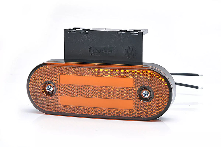 LED габарит с две неонови ленти, 12/24V - Оранжев