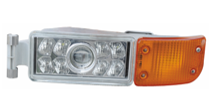 LED Халоген + DRL с оранжев мигач за MAN TGA, 2000-2009, ляв