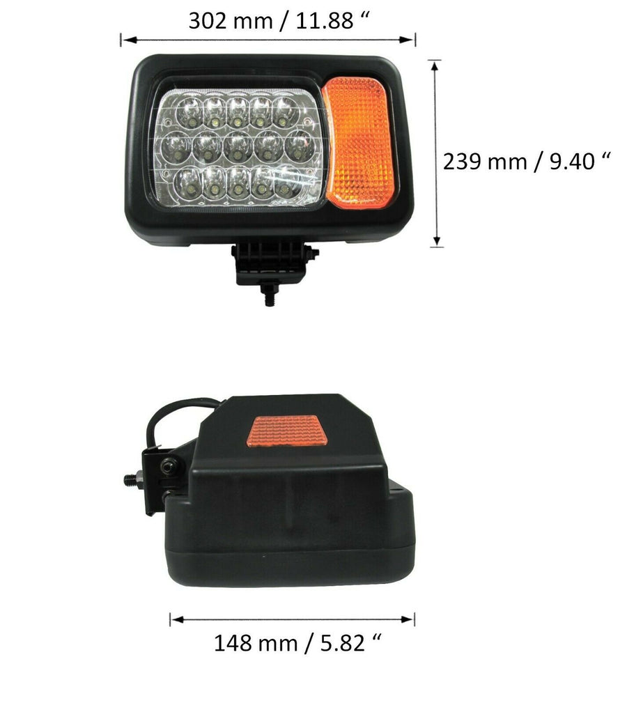 Ляв фар 16LED къси / дълги светлини мигач рефлектор подходящ за трактор комбайн багер и др.