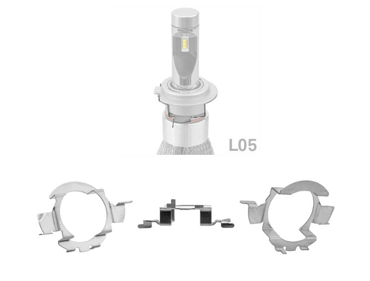 Комплект от 2 броя Адаптери за LED крушки H7 за Nissan Qashqai Нисан Кашкай, Bmw X5, БМВ Х5 Volkswagen Tiguan Тигуан, Touareg Туатег , Golf, Голф Polo Поло, Ford Focus Форд Фокус