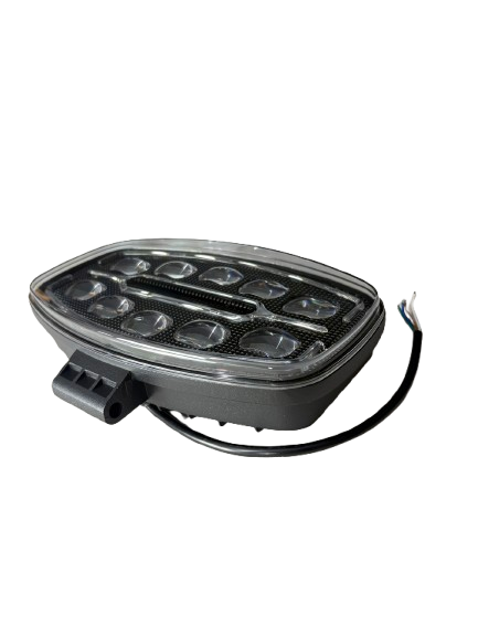 Овален LED фар с 10 диода 10-60V, дневна жълта/бяла светлина, тип Hella
