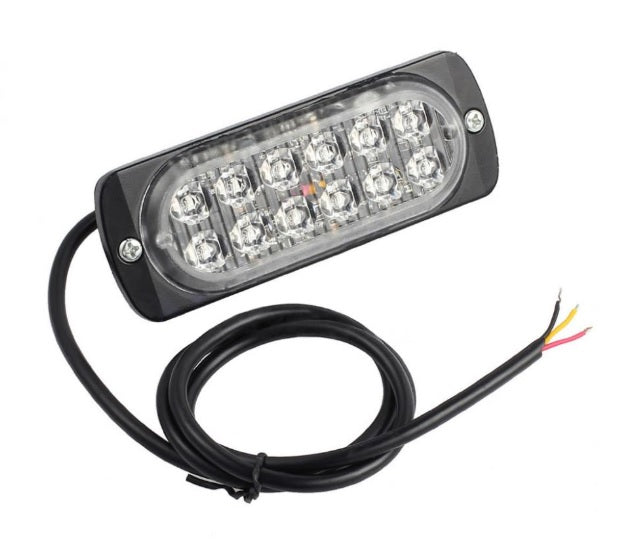 12 LED ЛЕД Аварийна Лампа За Пътна Помощ, Жълта Блиц Светлина, Мигаща