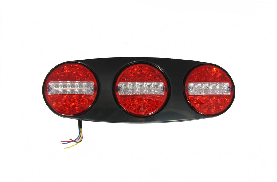 Комплект 12V - 24V Led Лед Тройни Диодни Стопове - Комбинирани Стоп, Габарит, Мигач, Задна Светлина
