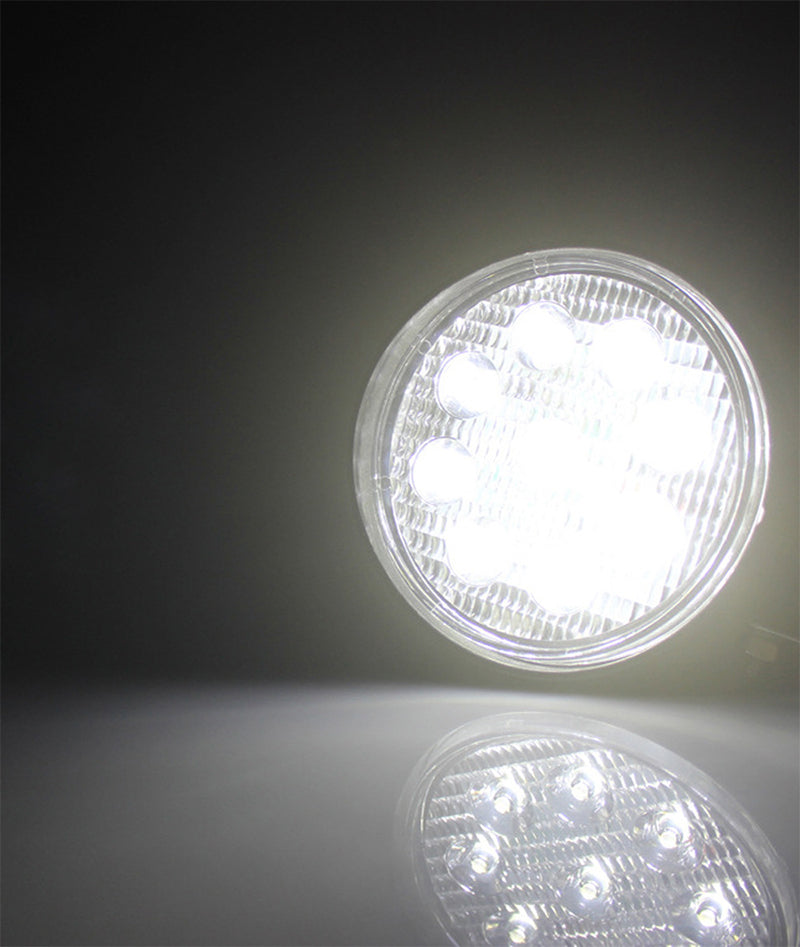 Комплект от 2бр. 42W Мини Лед LED Диоден Фар Халоген Дневни Светлини 12V - 24V за автомобил офроуд бус ван камион