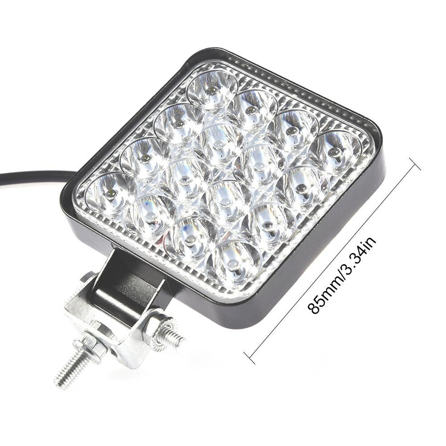 Комплект от 2бр. 48W Мини Лед LED Диоден Фар Халоген Дневни Светлини 12V - 24V за автомобил офроуд бус ван камион
