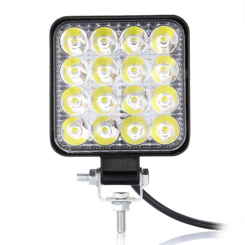 Комплект от 2бр. 48W Мини Лед LED Диоден Фар Халоген Дневни Светлини 12V - 24V за автомобил офроуд бус ван камион