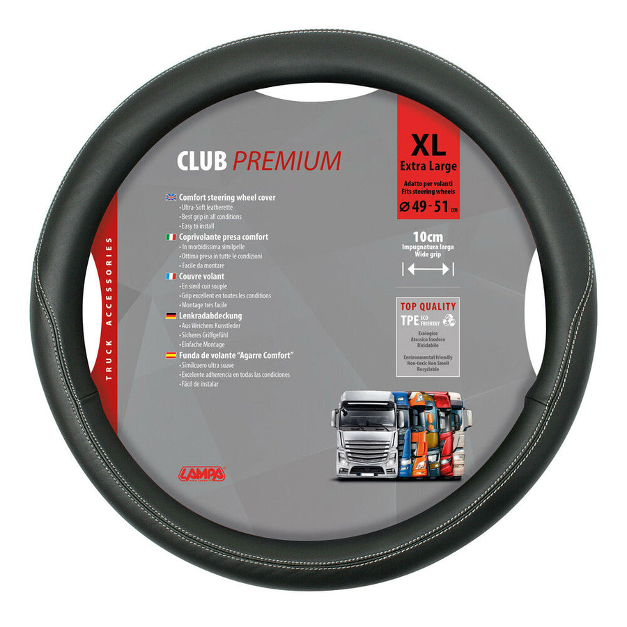 Калъф за волан "Club", размер XL, 49/51 cm, черен