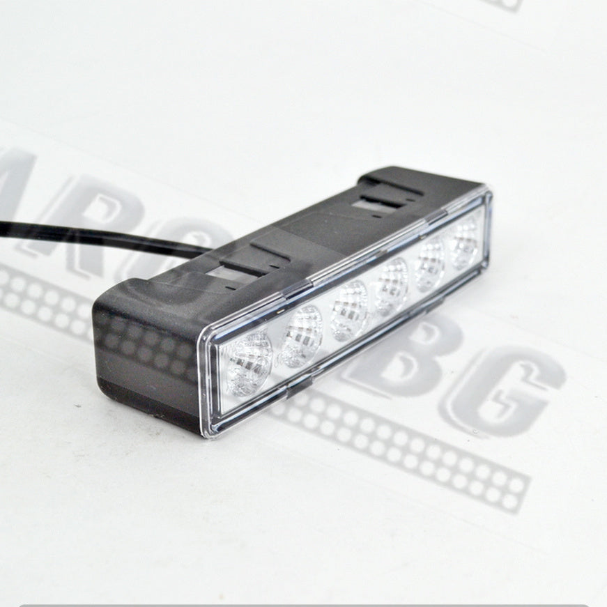 LED червена warning мигаща лампа (стоп), прозрачно стъкло, 3 функции