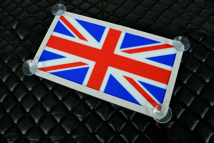 3D табела, флаг England, бяло/червено, 24V