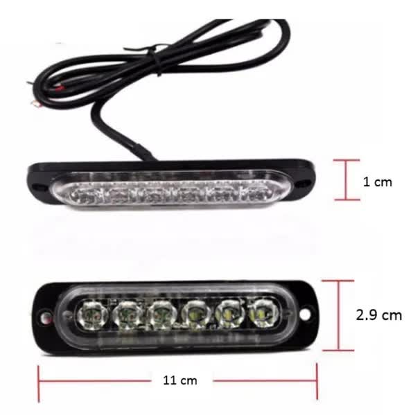 6 LED Аварийна Лампа За Пътна Помощ, Жълта Блиц Светлина, Мигаща