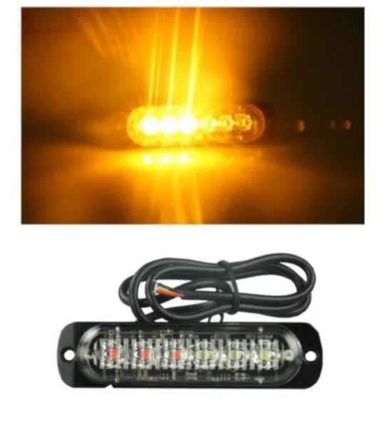 6 LED Аварийна Лампа За Пътна Помощ, Жълта Блиц Светлина, Мигаща