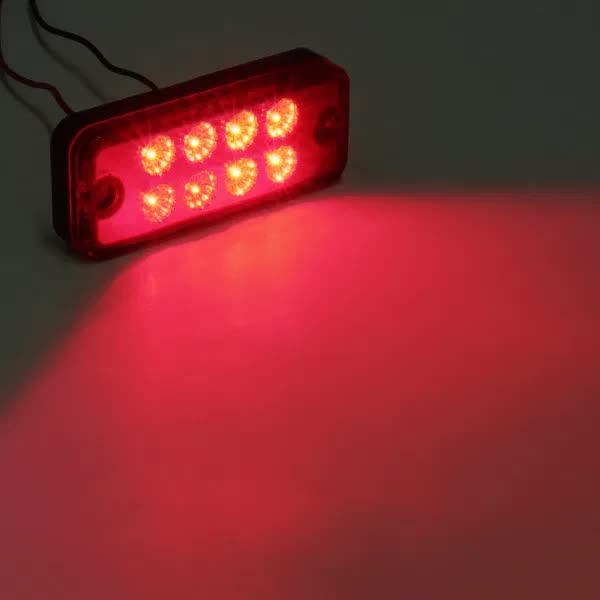 Червен LED Габарит / Светлина / Токос, с 8 диода - 24V - 99mm x 40mm