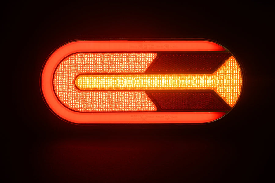Комплект LED ЛЕД Диодни Стопове, Динамичен Мигач, 4 Функции, 12/24V