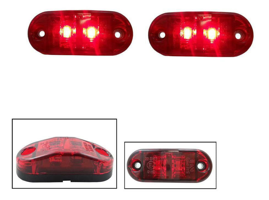 1 Брой 24V Червен Led Лед Диоден Маркер Габарит Токос - За Бусове Камиони Ремаркета