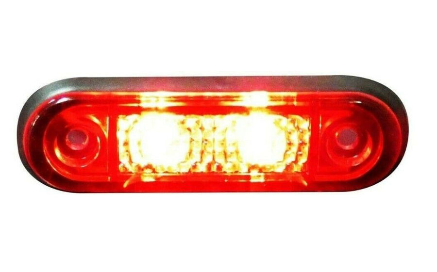 ЧЕРВЕН LED Заден Маркер Токос Габарит за Бус Платформа Камион Ремарке Автобус - 75 мм х 22мм - 24V