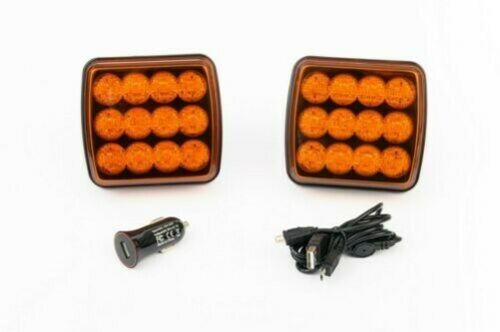 LED Аварийна Светлина Безжични Wireless светлини Mагнит 12v 24v Оранжеви Блиц Мигаща Светлина