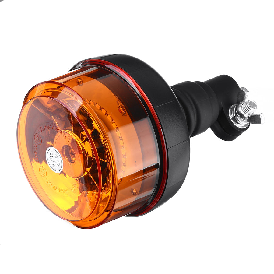 LED Лед Диодна Аварийна Сигнална Лампа Маяк Буркан 12/24V , Блиц, Slim, E-Mark, 12 SMD