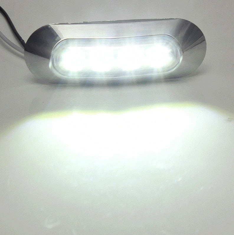 LED Габарит, Маркер, 5 цвята, 4 диода, Хромирана рамка - 12-24V - за автомобил, бус, камион, ремарке и др.