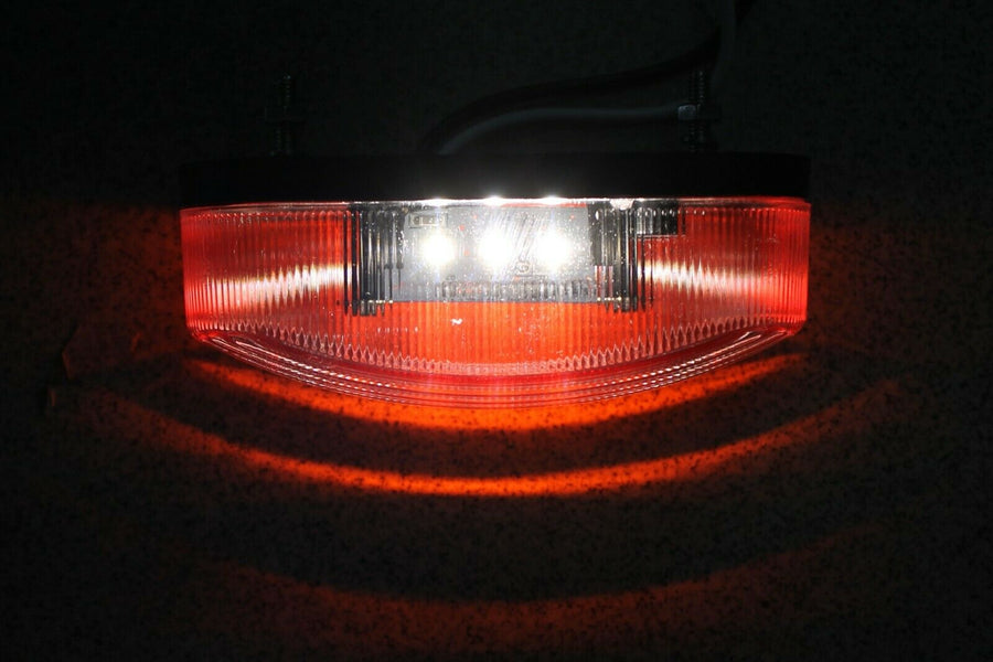 Комплект 2 Броя LED Диодни Светлини, Вертикален, Висящ Монтаж , Предна, Задна, ЛЕД Лампа, Бяло, Червено, 6 Диода, 12V E-Mark