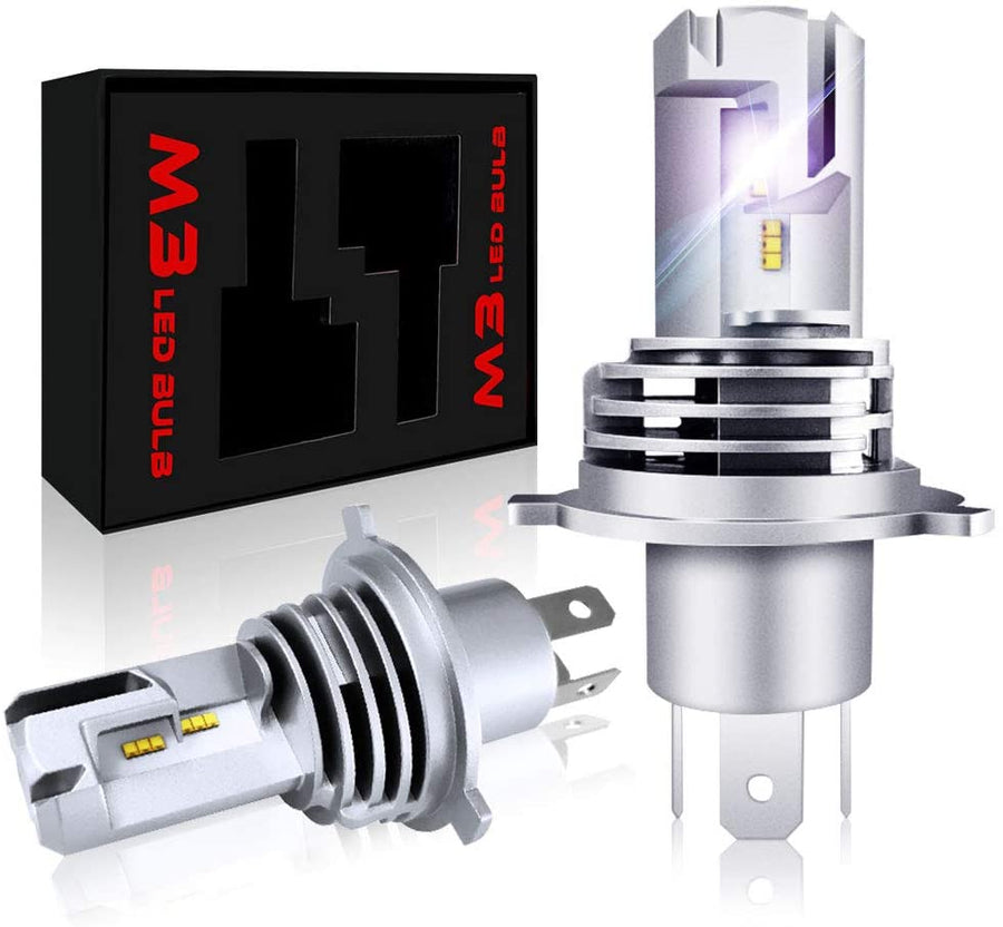Комплект Умалени Мини LED Диодни Крушки М3 H4 9V 12V 24V 50W 5000lm
