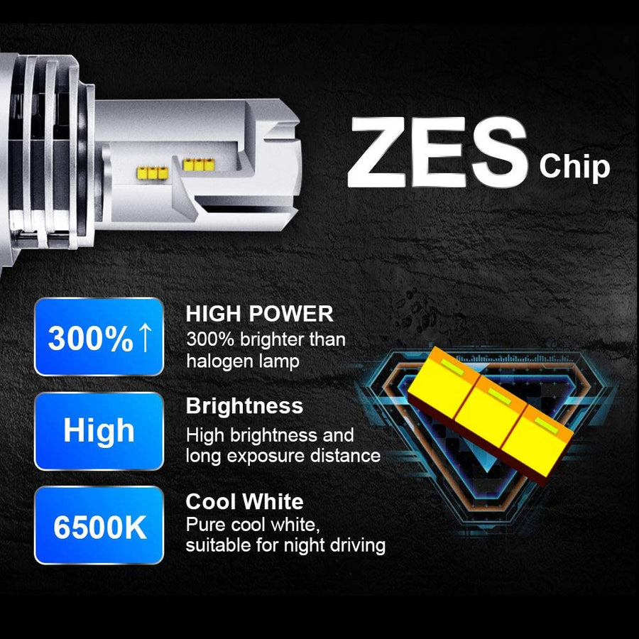 Комплект Умалени Мини LED Диодни Крушки М3 H4 9V 12V 24V 50W 5000lm