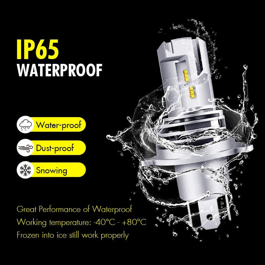 Комплект Умалени Мини LED Диодни Крушки М3 H4 9V 12V 24V 50W 5000lm
