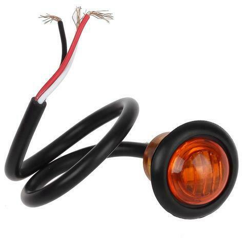 Жълт/Оранжев LED Габарит, Тип Копче, Маркер, Токос - 12 - 24V