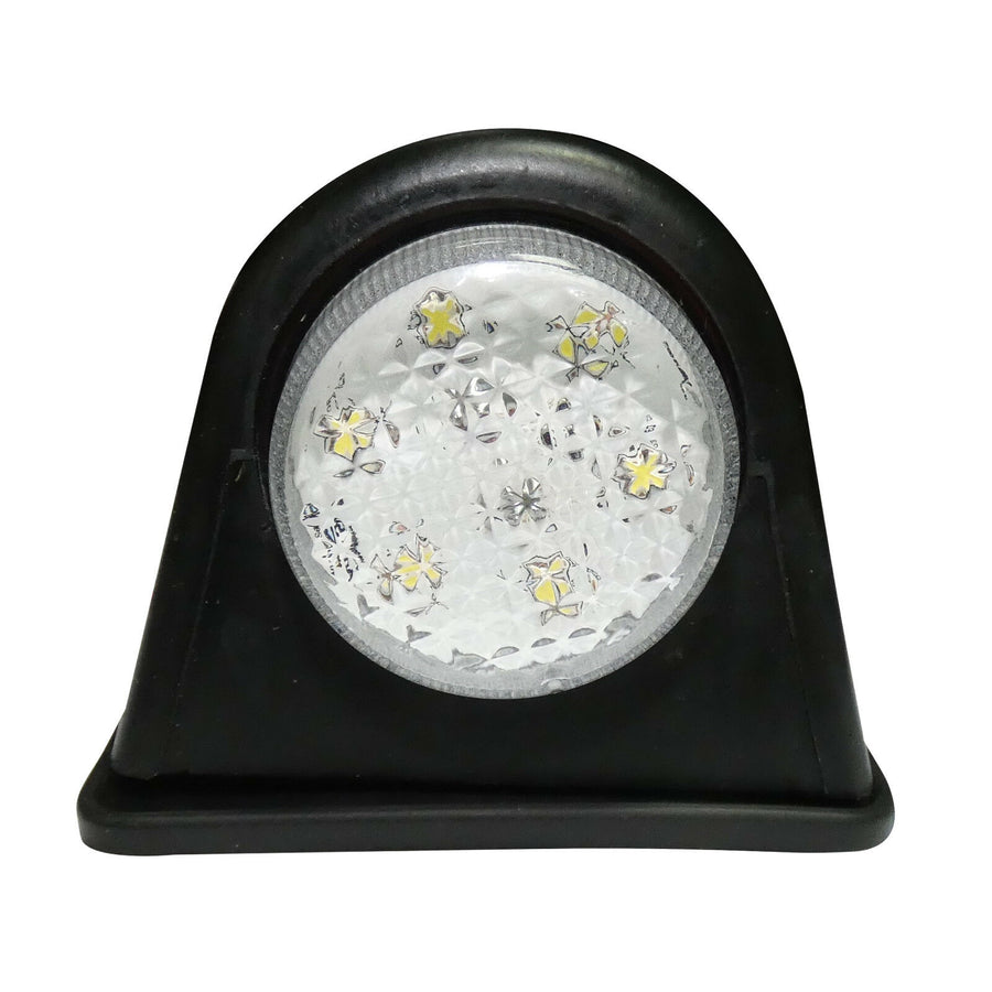 2 броя - 24V LED Гумени Диодени Странични Маркери Рогчета Светлини За Камион Ремарке Платформа Бяло Червено