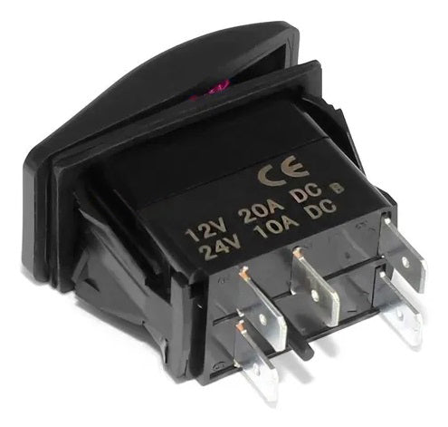 Копче Бутон За Вграждане за тромба клаксон 12V - 24V Надпис HORN Червена Светлина