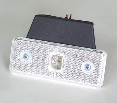 12V Диоден 4 LED Габарит Маркер Светлина за камиони бус ван ремарке каравана - 110 мм х 40 мм - бял MAR031