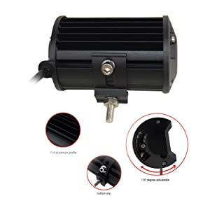 Универсален 90W Лед LED Халоген Фар Работна Лампа 12V - 24V с комбинирана бяла светлина за автомобил офроуд бус ван камион