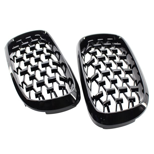 Бъбреци Решетки за BMW X5 E70 / X6 E71 (2007-2013) Diamond Style Черен Гланц