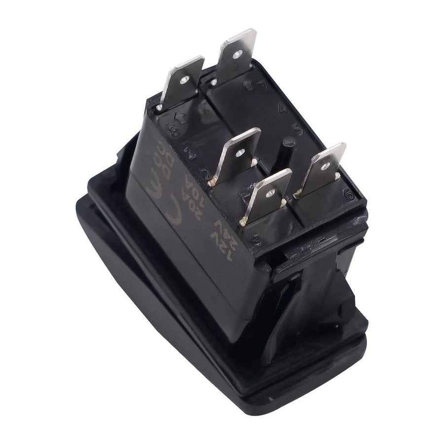 Копче, Бутон, За Вграждане, за LED Лед Бар, Халоген, Задни Светлини, 12V - 24V, Надпис REAR LIGHTS , Синя Светлина