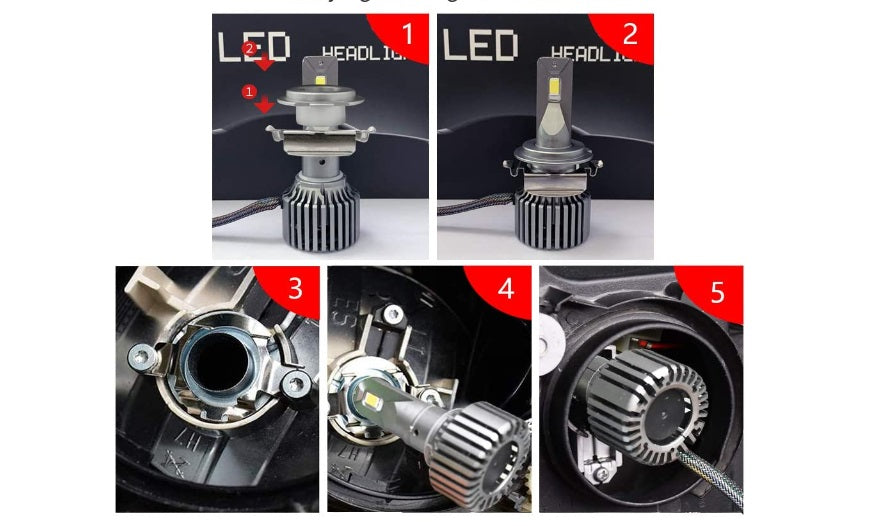 Комплект от 2 Адаптери за LED крушки H7 за Mercedes-Benz Мерцедес Бенц, B-Class Б Класа, C-Class Ц Класа, ML Class МЛ, GLA, GL, GLS, BMW БМВ5 Series 5 серия