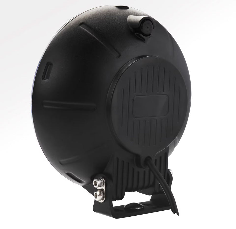 1 брой LED Диоден Халоген Фар с DRL бяло-жълт Ø 218 мм 12V-24V 120W Dark knight За Джип Камион Трактор Багер Земеделски Машини и др.
