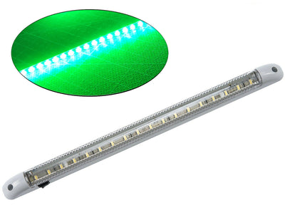LED Интериорна Лампа, Тръба, 40см, Зелена Светлина, 24V, За Бус, Камион и др.