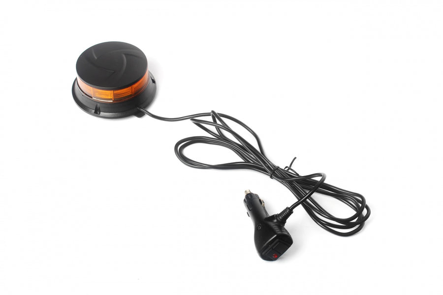 19W LED Диодна Въртяща се Сигнална Аварийна Лампа Маяк Буркан за Пътна Помощ Платформа 12V - 24V с магнит