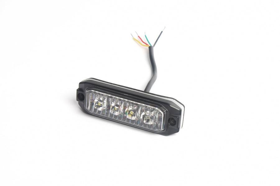 4 LED ЛЕД Жълта Аварийна Сигнална Лампа Блиц Светлина Мигаща За Пътна Помощ Платформа и др. 12-24V